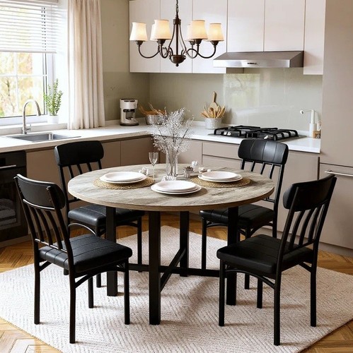 Compact gray dining set - dining,